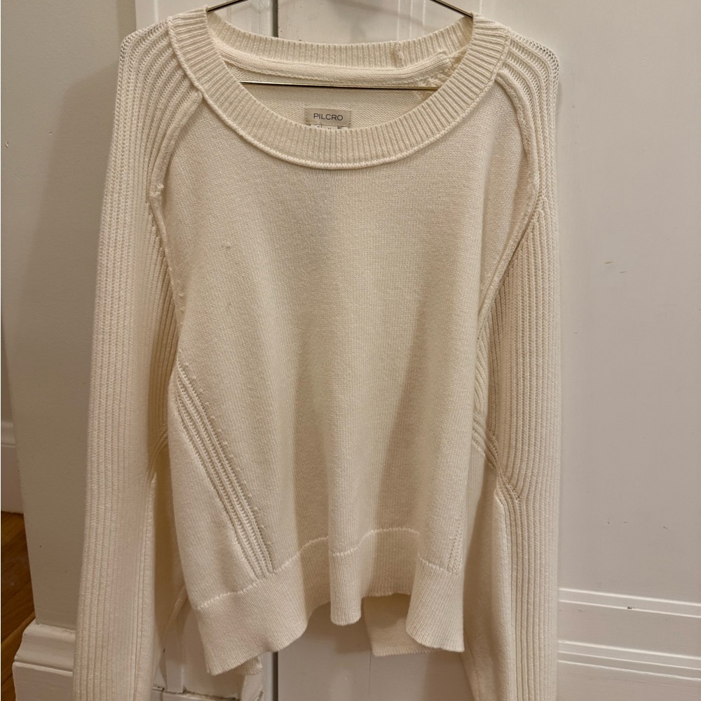 Pilcro Cream Knit Sweater
